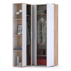 Куба Прихожая 10, цвет дуб сонома/белый премиум, ШхГхВ 118х107,3х210,6 см., универсальная сборка | фото 3