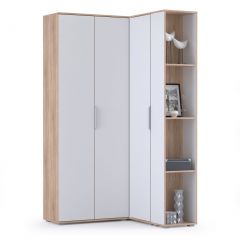 Куба Прихожая 10, цвет дуб сонома/белый премиум, ШхГхВ 118х107,3х210,6 см., универсальная сборка | фото 4