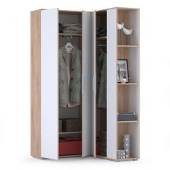 Куба Прихожая 10, цвет дуб сонома/белый премиум, ШхГхВ 118х107,3х210,6 см., универсальная сборка | фото 7