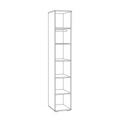 Индиго Шкаф 13.41, цвет тёмно серый/граффити, ШхГхВ 38,6х51,1х219,6 см., универсальная сборка | фото 6