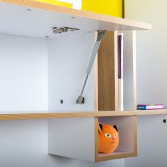 Вуди Компоновка № 01, цвет белый премиум/дуб крафт золотой, ШхГхВ 156х65х190 см., НЕ универсальная сборка | фото 5