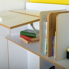 Вуди Компоновка № 01, цвет белый премиум/дуб крафт золотой, ШхГхВ 156х65х190 см., НЕ универсальная сборка | фото 8