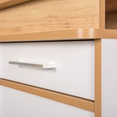 Вуди Компоновка № 01, цвет белый премиум/дуб крафт золотой, ШхГхВ 156х65х190 см., НЕ универсальная сборка | фото 12