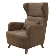 Меланж кресло, ткань ТК 233 Лаунж 10(коричневый), ШхГхВ 73х85х105 см., высота посадки 410 мм., глубина сиденья 600 мм. | фото 2