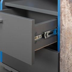 Индиго Тумба прикроватная 13.86, цвет тёмно серый/граффити, ШхГхВ 30х35,3х50,3 см. | фото 5