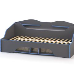 Индиго Кровать 11.03 + ортопед, цвет тёмно серый/граффити, ШхГхВ 205х112,5х83,1 см., сп. м. 900х2000 мм., б/м, ортопед есть | фото 4