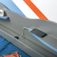 Индиго Кровать 11.03, цвет тёмно серый/граффити, ШхГхВ 205х112,5х83,1 см., сп. м. 900х2000 мм., б/м, б/о, можно устан. подсветку 11.03 (L=2000 мм.) | фото 7