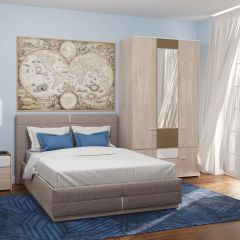 ВРСН!!Элен 140 Кровать 1400 БЕЗ ортопеда, цвет ясень шимо светлый/ткань савана латте, ШхГхВ 162,4х215х102 см., сп. м. 1400х2000 мм., б/м, БЕЗ ортопеда | фото 6