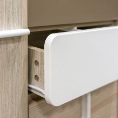 ВРСН!!!Элен Комод, цвет ясень шимо светлый/белый глянец/латте, ШхГхВ 118,2х40,2х78,3 см. | фото 5