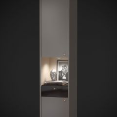 Миндаль Гостиная 04, цвет миндаль/МДФ венге глянец, ШхГхВ 193х47,5х194,9 см., универсальная сборка | фото 13
