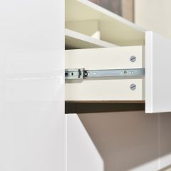 Румба 03.272 Шкаф комбинированный, цвет белый/белый глянец, ШхГхВ 218,8х38,4х195 см., ниша для тв 130х38х87 см. | фото 4