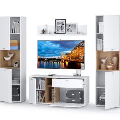 Бэль № 10, цвет дуб крафт золотой/белый премиум, ШхГхВ 280х43х200 см., ниша для ТВ 130х43х120 см., НЕ универсальная сборка | фото 5