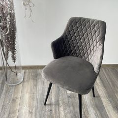 Стул HERMAN 360 град. ГРАФИТ #14, велюр / черный каркас М-City | фото 3