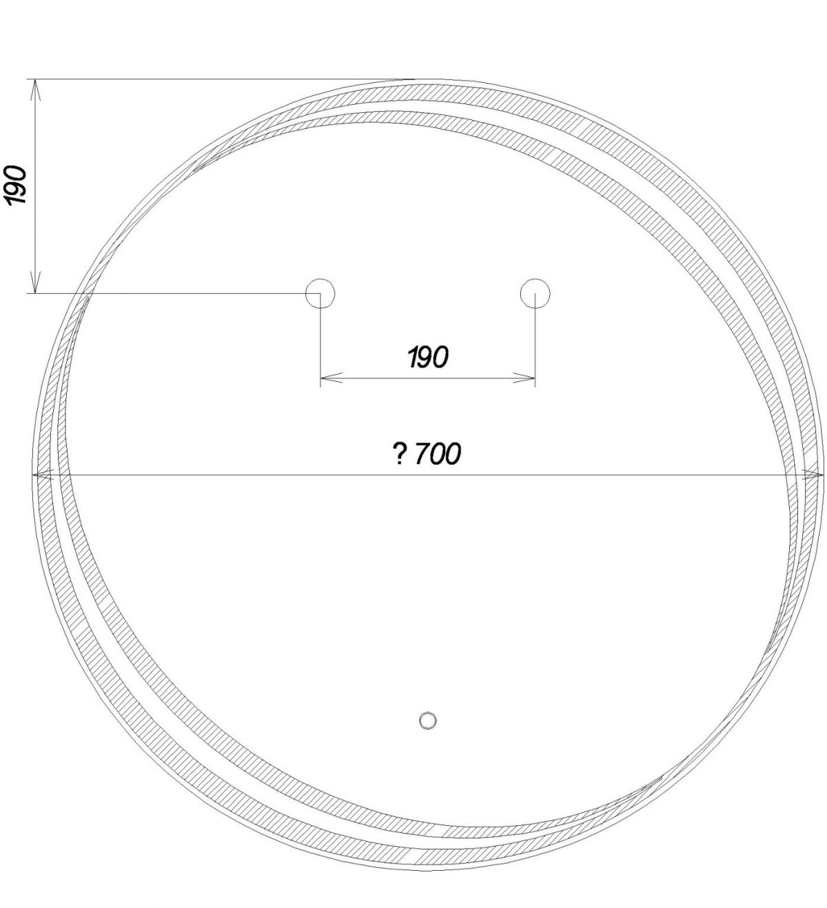Зеркало Берг CR 700х700 LED Sansa (GL7055Z) | фото 7