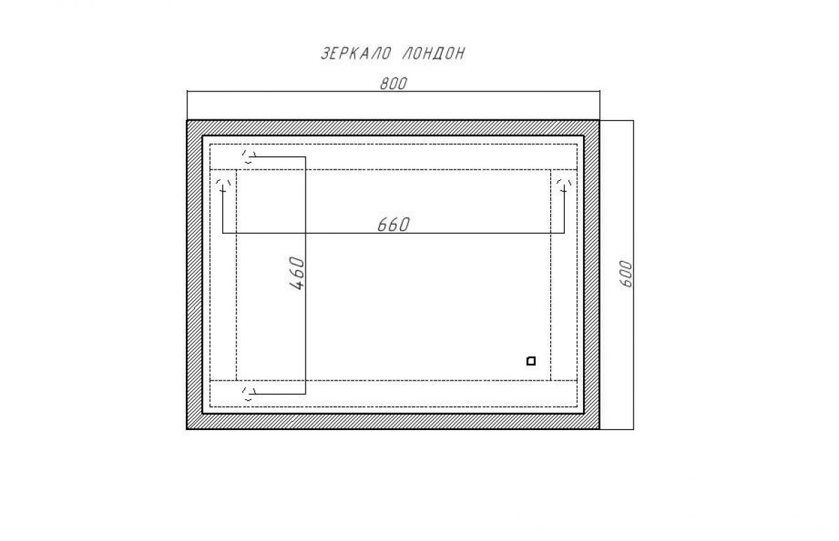 Зеркало Капри PR 800х600 LED Sansa (Лондон) GL7019Z | фото 8