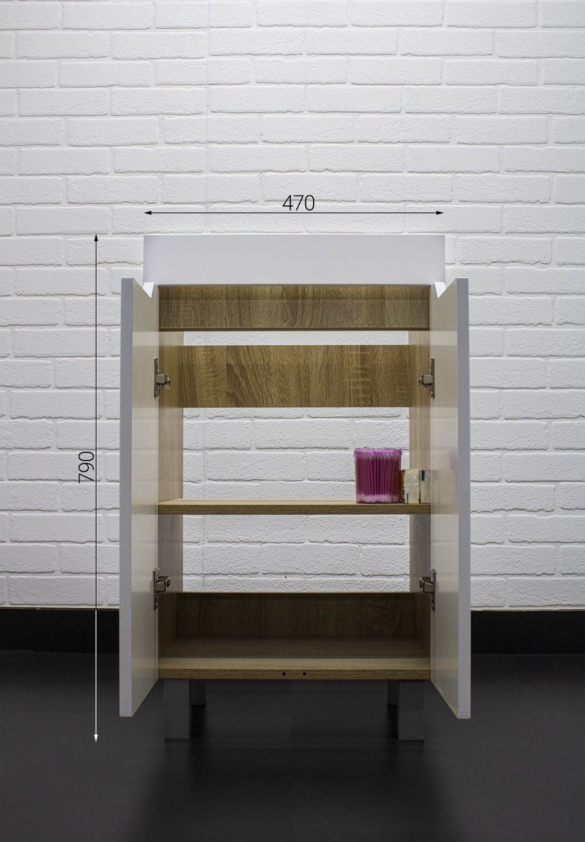 Тумба под умывальник "Енисей 50" Мечта без ящика Дуб сонома АЙСБЕРГ (DM2312T) | фото 7