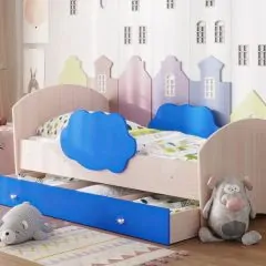 Кровать "Тучка" на щитах с бортиками + ящик | фото 7