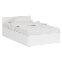 Кровать 1200 + Шкаф угловой Стандарт, цвет белый, ШхГхВ 123,5х203,5х70 + 81,2х81,2х200см., сп.м. 1200х2000 мм., без матраса, основание есть | фото 5