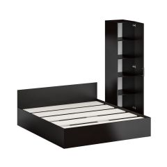 Кровать 1800 + Пенал Стандарт, цвет венге, ШхГхВ 183,5х203,5х70 + 45х52х200 см., сп.м. 1800х2000 мм., без матраса, основание есть | фото 5