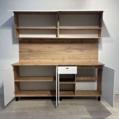 Кухонный гарнитур «Монако» 2.0 м Серия 2 МДФ с фрезеровкой (Дуб Золотой/Белый матовый) | фото 3