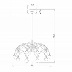 Подвесная люстра Eurosvet Ragno 90034/10 LED черный | фото 5