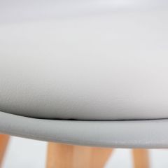 Стул обеденный DOBRIN JERRY SOFT, ножки светлый бук, цвет сиденья светло-серый (GR-01) | фото 12