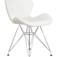 Стул обеденный DOBRIN BUTTERFLY CHROME, ножки хром, цвет белый | фото 2