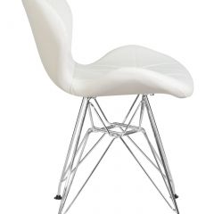 Стул обеденный DOBRIN BUTTERFLY CHROME, ножки хром, цвет белый | фото 3