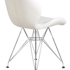 Стул обеденный DOBRIN BUTTERFLY CHROME, ножки хром, цвет белый | фото 4