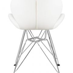 Стул обеденный DOBRIN BUTTERFLY CHROME, ножки хром, цвет белый | фото 5