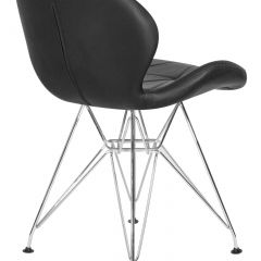 Стул обеденный DOBRIN BUTTERFLY CHROME, ножки хром, цвет чёрный | фото 4