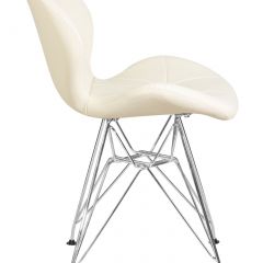 Стул обеденный DOBRIN BUTTERFLY CHROME, ножки хром, цвет кремовый | фото 3