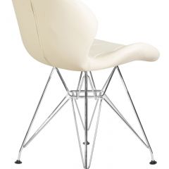 Стул обеденный DOBRIN BUTTERFLY CHROME, ножки хром, цвет кремовый | фото 4