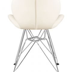 Стул обеденный DOBRIN BUTTERFLY CHROME, ножки хром, цвет кремовый | фото 5