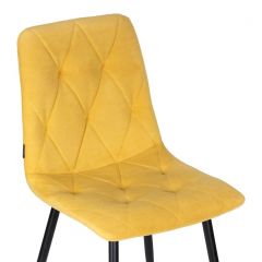 Стул обеденный DOBRIN CHILLY ROMBO, Горчичный Simple 15, основание черное | фото 7