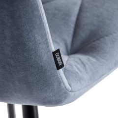 Стул обеденный DOBRIN CHILLY ROMBO, Серо-голубой Simple 26, основание черное | фото 7