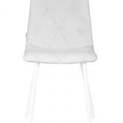 Стул обеденный DOBRIN CHILLY ROMBO, Светло-серый Simple 29, основание белое | фото 6