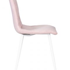 Стул обеденный DOBRIN CHILLY ROMBO, Розовый Simple 03, основание белый | фото 3