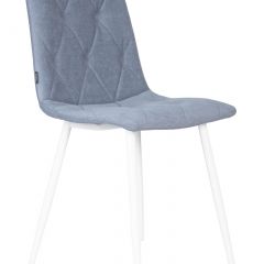 Стул обеденный DOBRIN CHILLY ROMBO, Серо-голубой Simple 26, основание белый | фото 2