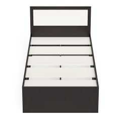 Фиеста Кровать 0900, цвет венге/дуб лоредо, ШхГхВ 93,5х203,5х80 см., сп.м. 900х2000 мм., без матраса, основание есть | фото 4