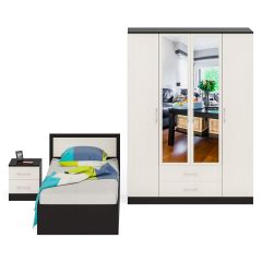 Фиеста спальня № 2 Кровать 0900 + Тумба + Шкаф 4-х створчатый, сп.м. 900х2000 мм., б/м, основание есть, ун. сб. | фото 2