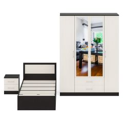 Фиеста спальня № 2 Кровать 0900 + Тумба + Шкаф 4-х створчатый, сп.м. 900х2000 мм., б/м, основание есть, ун. сб. | фото 4