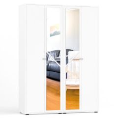 Камелия Шкаф 4-х створчатый, цвет белый, ШхГхВ 160х48х220 см., универсальная сборка, можно использовать как два отдельных шкафа | фото 2