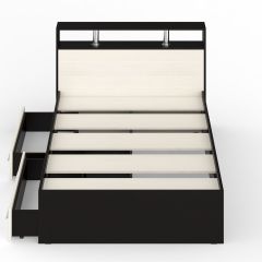 Камелия Кровать с ящиками 1200, цвет венге/дуб лоредо, ШхГхВ 123,5х217х78,2 см., сп.м. 1200х2000 мм., без матраса, основание есть | фото 7