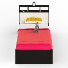Камелия Кровать с ящиками 0900, цвет венге/дуб лоредо, ШхГхВ 93,5х217х78,2 см., сп.м. 900х2000 мм., без матраса, основание есть | фото 4